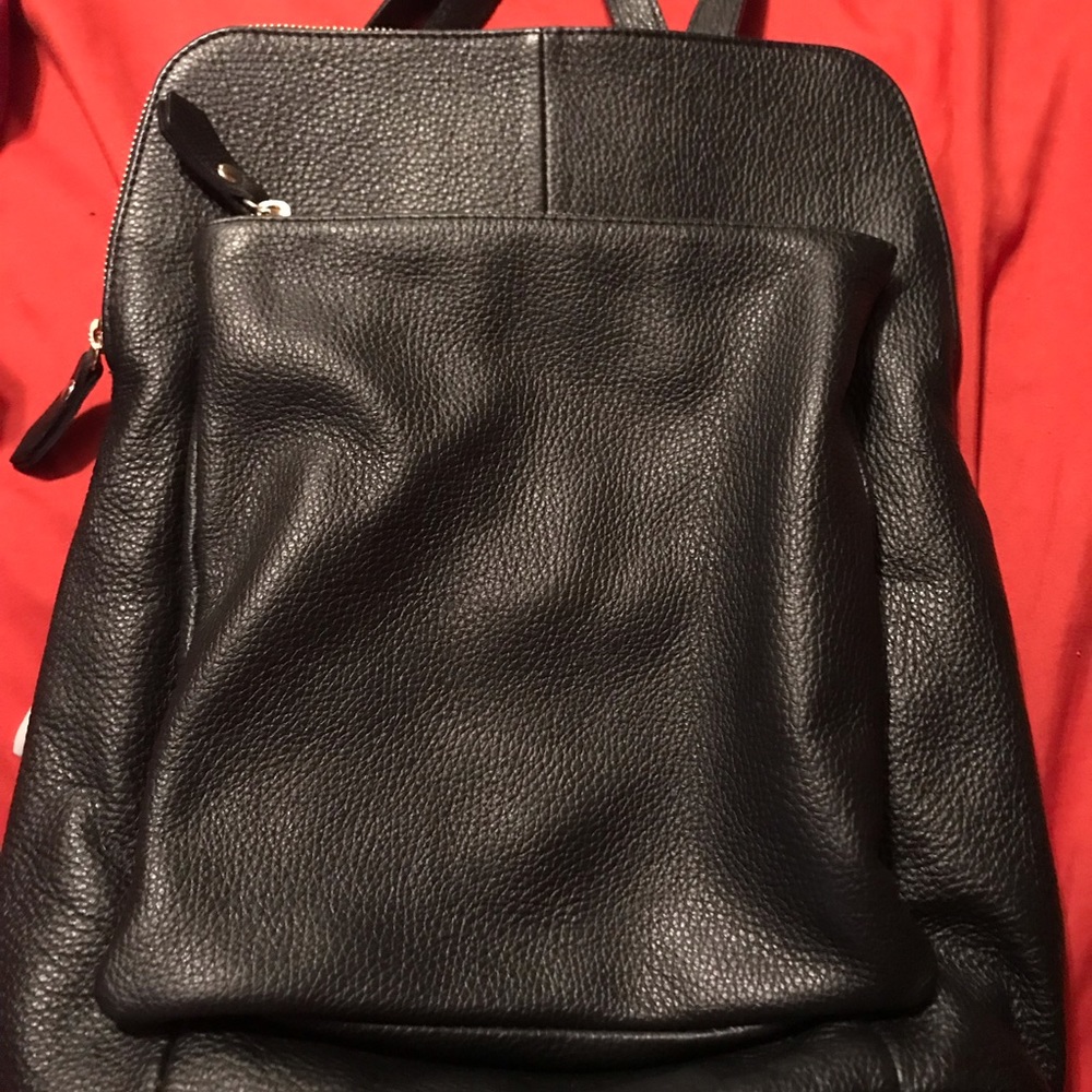 L. Credi Genuine Leather Bookbag Purse